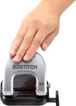 Bostitch Office EZ Squeeze Reduced Effort 2-Hole Punch, 20 Sheets, Locking Handle, Silver (2310) - Image 6